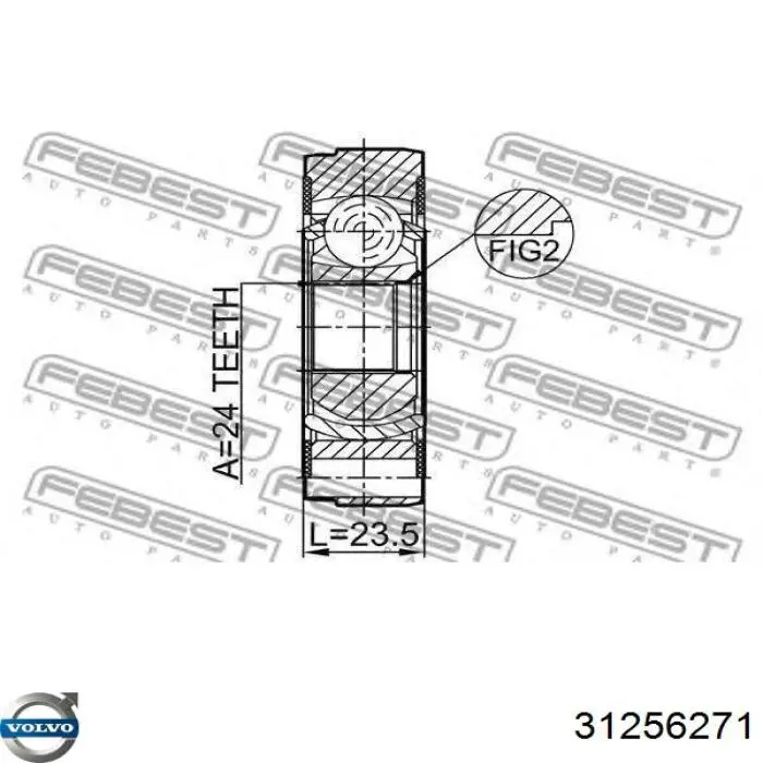 Do koszyka Wał Cardana tylny, kompletny Volvo XC90  