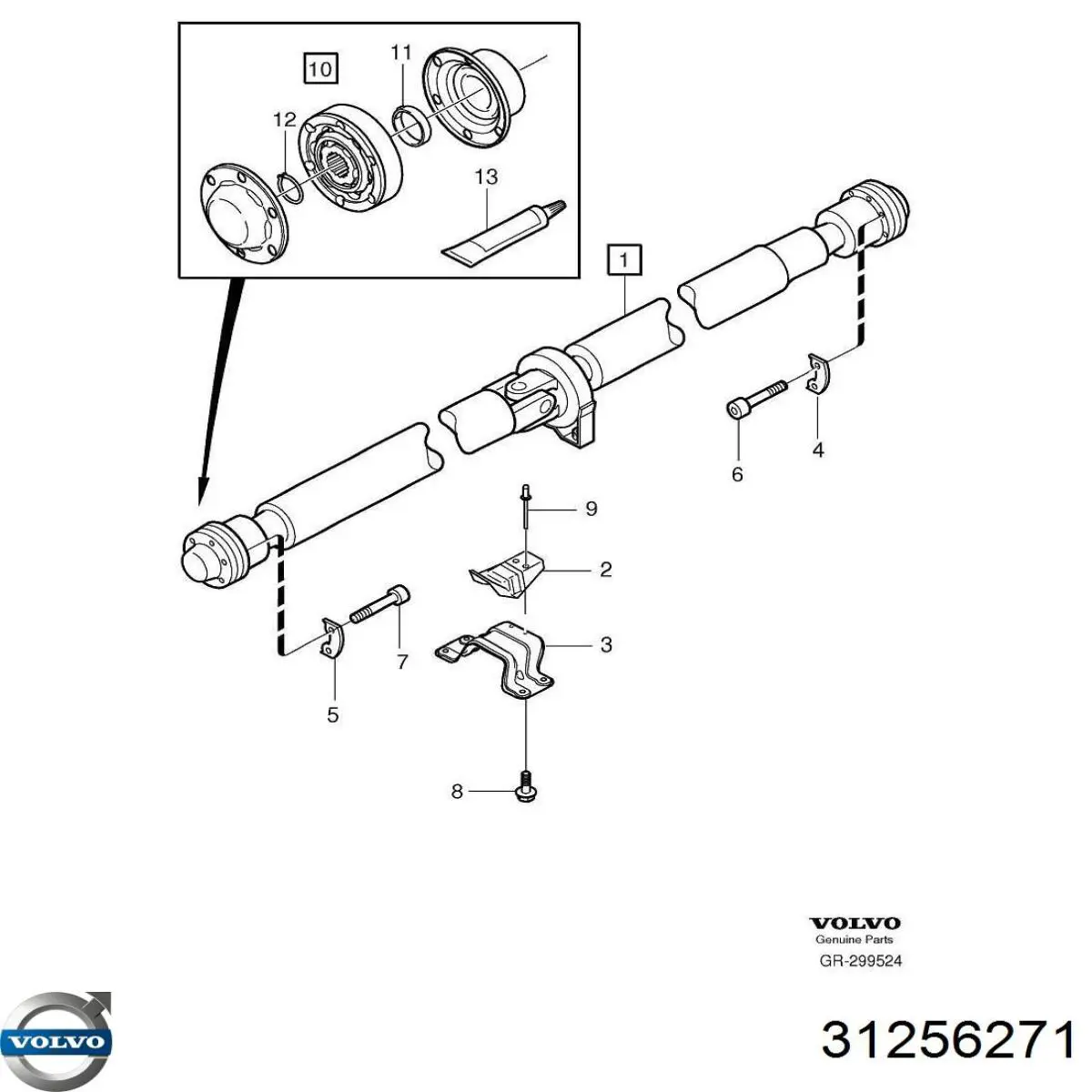 Wał Cardana tylny, kompletny Volvo XC90 SUV (2002 - 2014) cena, od 418,79 USD