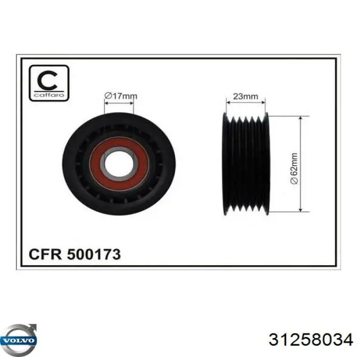 Do koszyka 31258034 Volvo Napinacz paska napędowego
