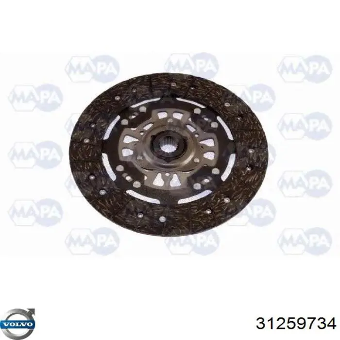 Zestaw sprzęgła (3 części) Volvo 31259734 cena, od 121,69 USD