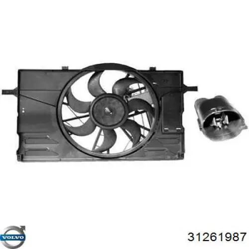 Dyfuzor chłodnicy, w komplecie z silnikiem i wirnikiem Volvo 31261987 cena, od 95,34 USD