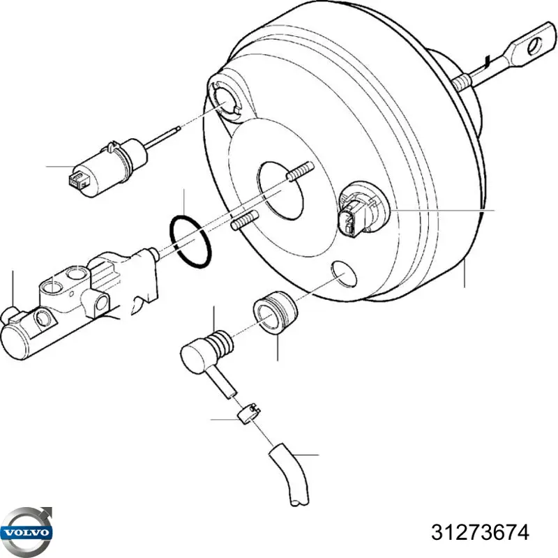 Wzmacniacz próżniowy hamulców Volvo 31273674 cena, od 410,89 USD