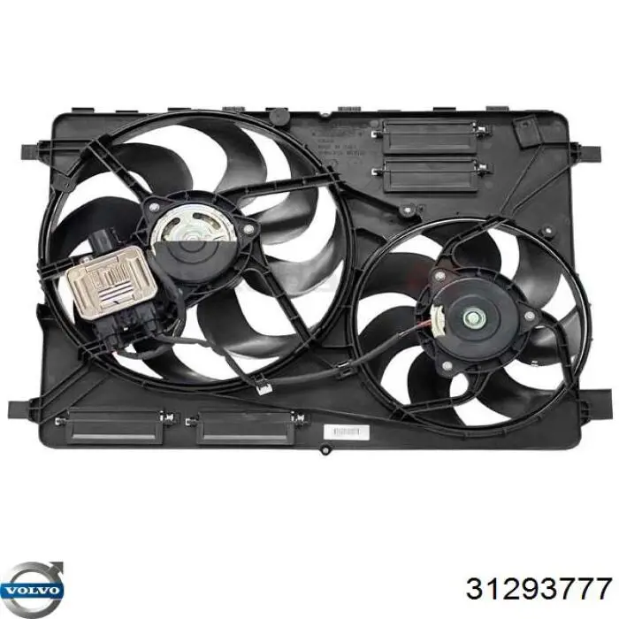 31293777 Volvo Dyfuzor chłodnicy, w komplecie z silnikiem i wirnikiem
