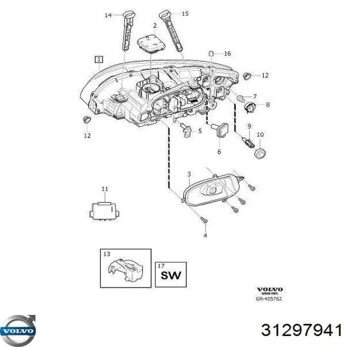 Urządzenie zapłonowe (ksenon) Volvo 31297941 cena, od 97,96 USD