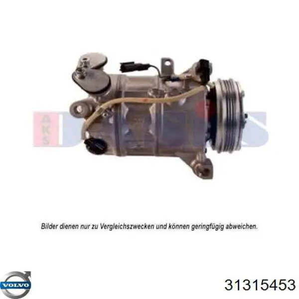 Sprężarka klimatyzacji Volvo 31315453 cena, od 304,76 USD
