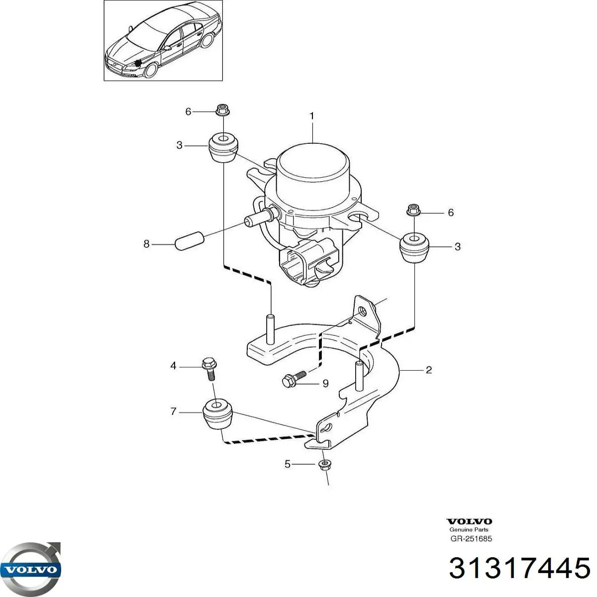 Pompa podciśnienia Volvo 31317445 cena, od 173,81 USD
