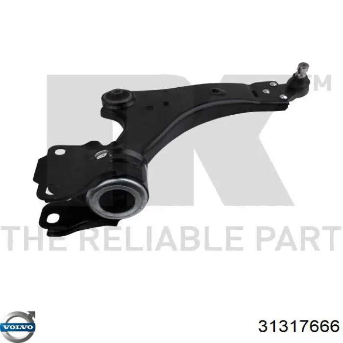 31317666 Volvo Wahacz zawieszenia przedniego dolny prawy