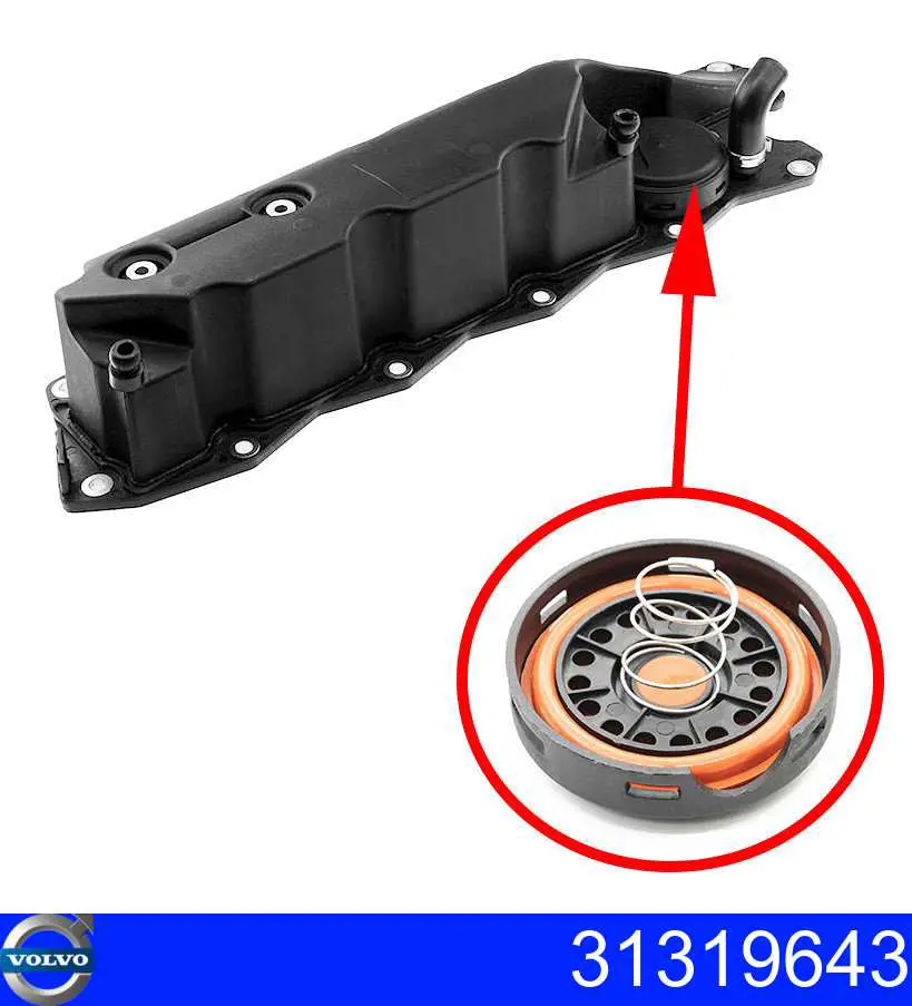 Pokrywa zaworowa Volvo 31319643 cena, od 75,10 USD
