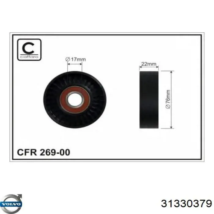 31330379 Volvo Napinacz paska napędowego