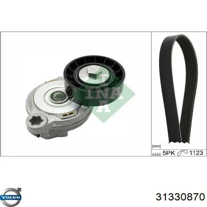 Pas napędowy mechanizmów Volvo 31330870 cena, od 68,59 USD