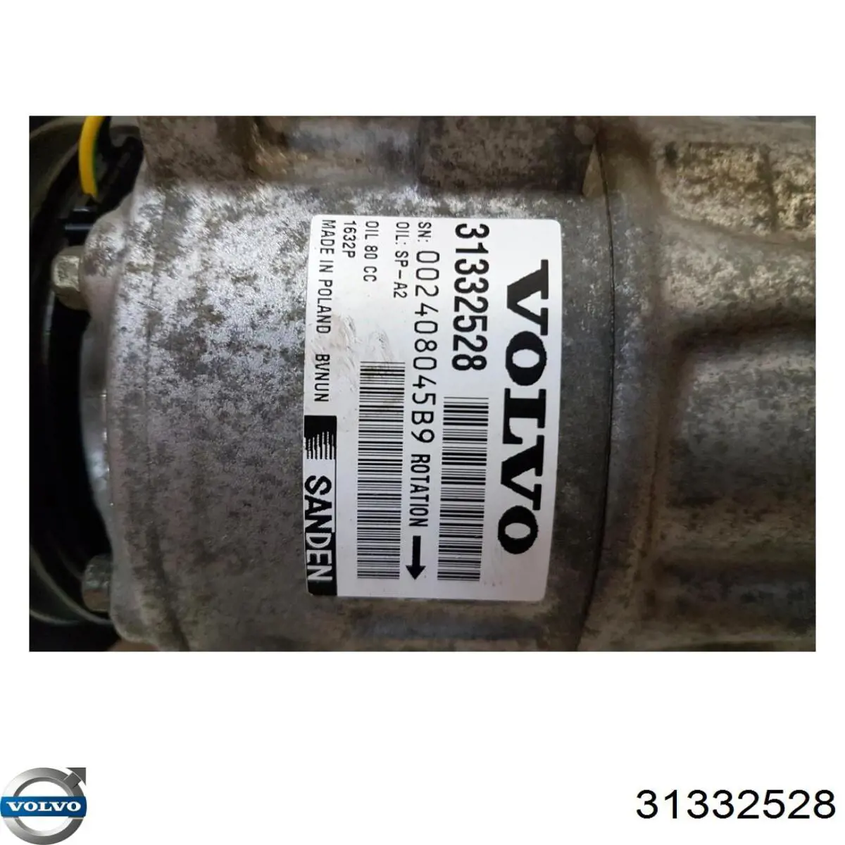 Do koszyka 36002152 Volvo Sprężarka klimatyzacji