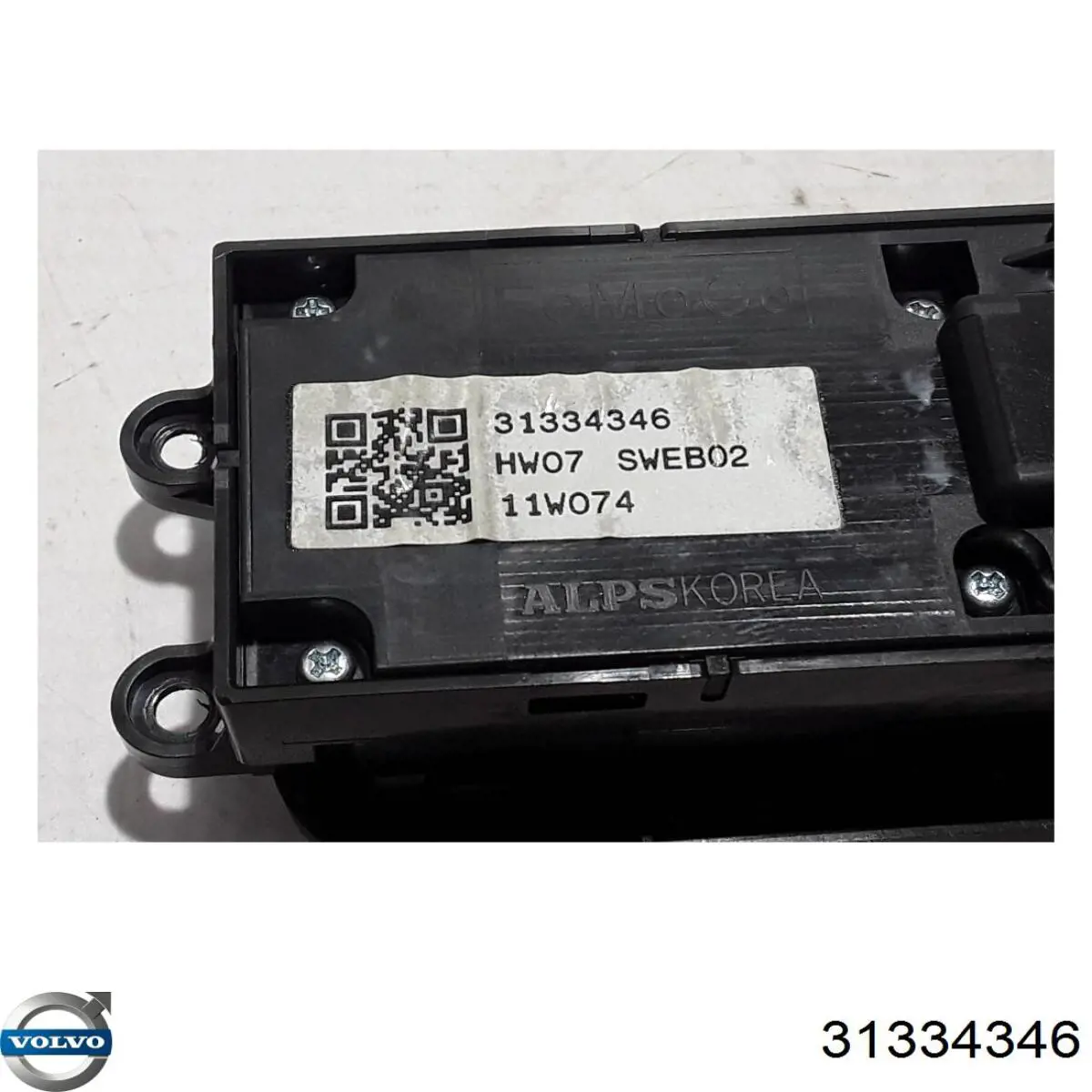 31334346 Volvo Panel przyciskowy sterowania podnośnikiem szyby przedni lewy