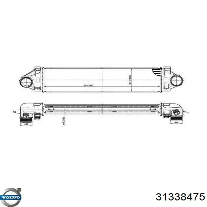 Chłodnica intercoolera Volvo 31338475 cena, od 164,30 USD