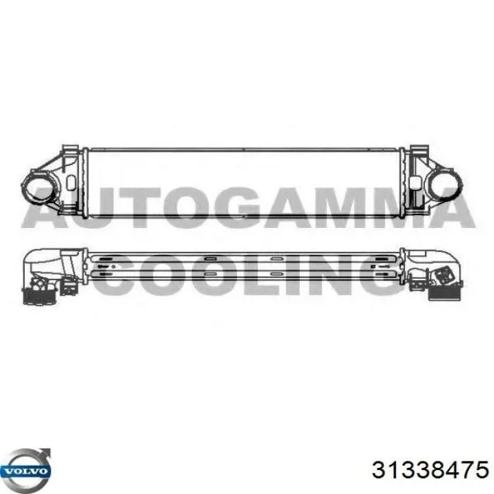 Chłodnica intercoolera Volvo 31338475