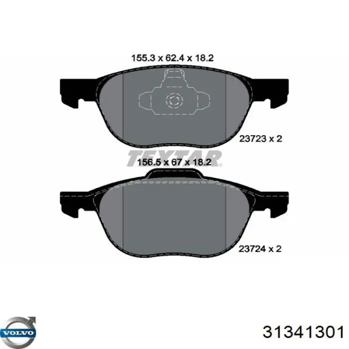 Klocki hamulcowe przednie tarczowe Volvo 31341301 cena, od 26,21 USD