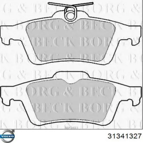 Okładziny (klocki) do hamulców tarczowych tylne Volvo 31341327 cena, od 36,86 USD