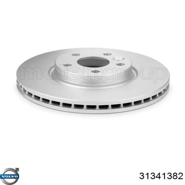 Tarcza hamulcowa przednia 31341382 Volvo