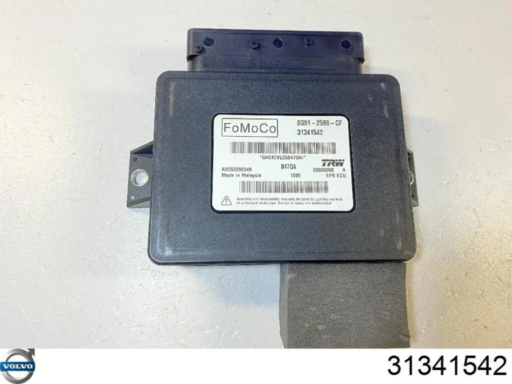 Do koszyka 31341542 Volvo Sterownik elektromechanicznego hamulca postojowego (ręcznego)
