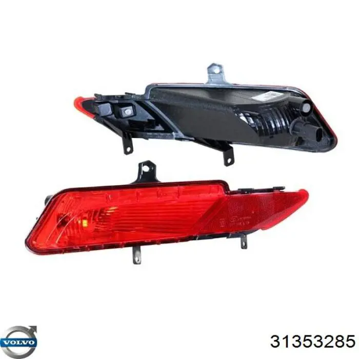 31353285 Volvo Przednia lampa przeciwmgielna tylna lewa