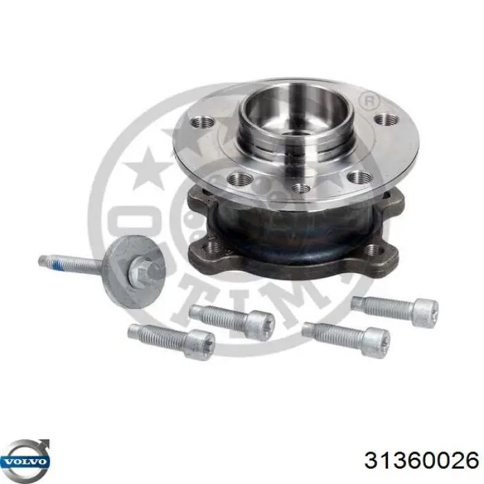 Do koszyka 31360026 Volvo Piasta tylna