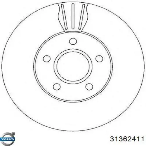 31362411 Volvo Tarcza hamulcowa przednia