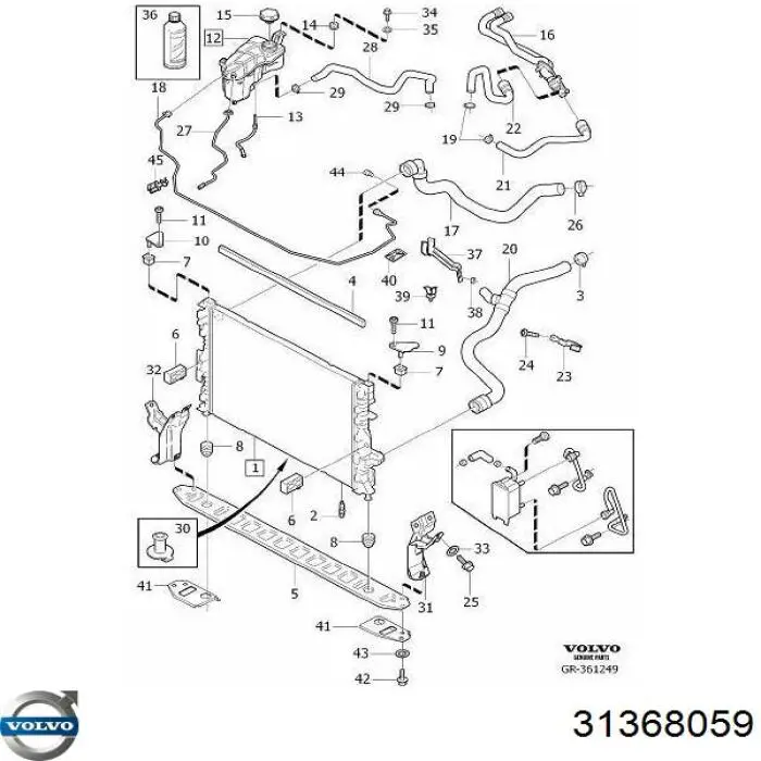 31368059 Volvo Chłodnica silnika