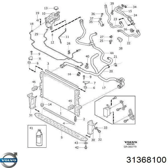 Belka chłodnicy dolna Volvo 31368100 cena, od 60,19 USD