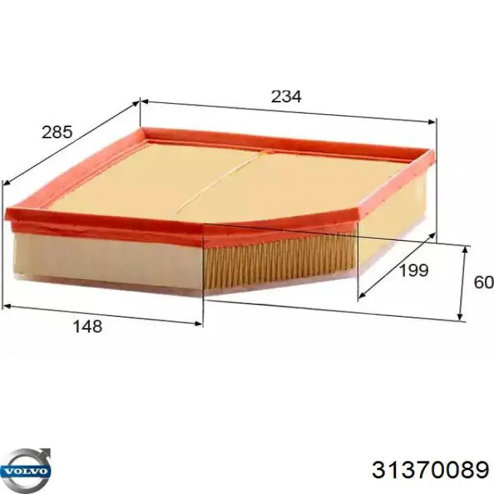 31370089 Volvo Filtr powietrza