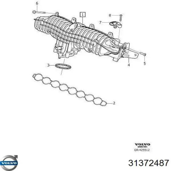 31372487 Volvo Czujnik ciśnienia w kolektorze ssącym, MAP
