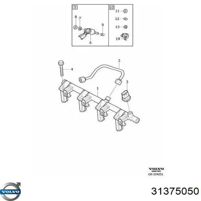 Do koszyka 9806089280 Peugeot/Citroen Zestaw naprawczy wtryskiwacza