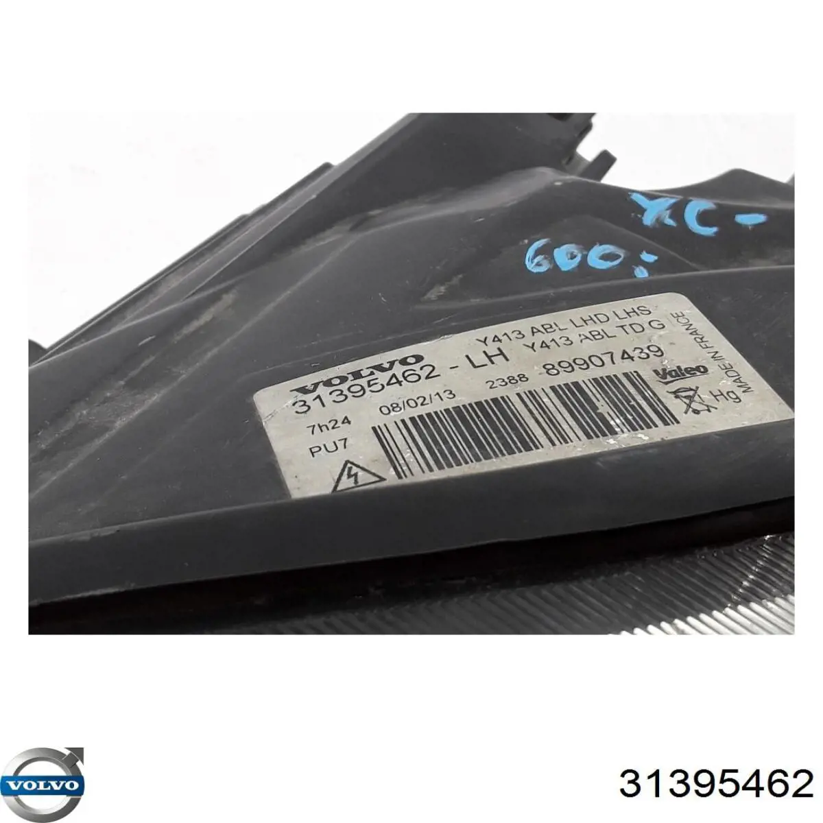 Do koszyka 31395462 Volvo Reflektor lewy