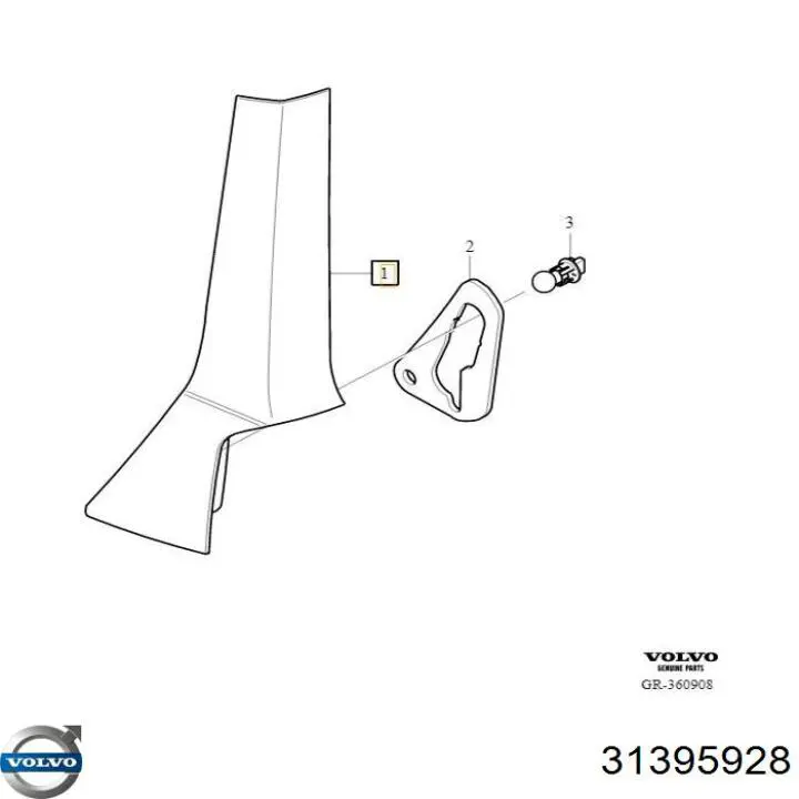 Lampa zespolona tylna lewa 31395928 Volvo