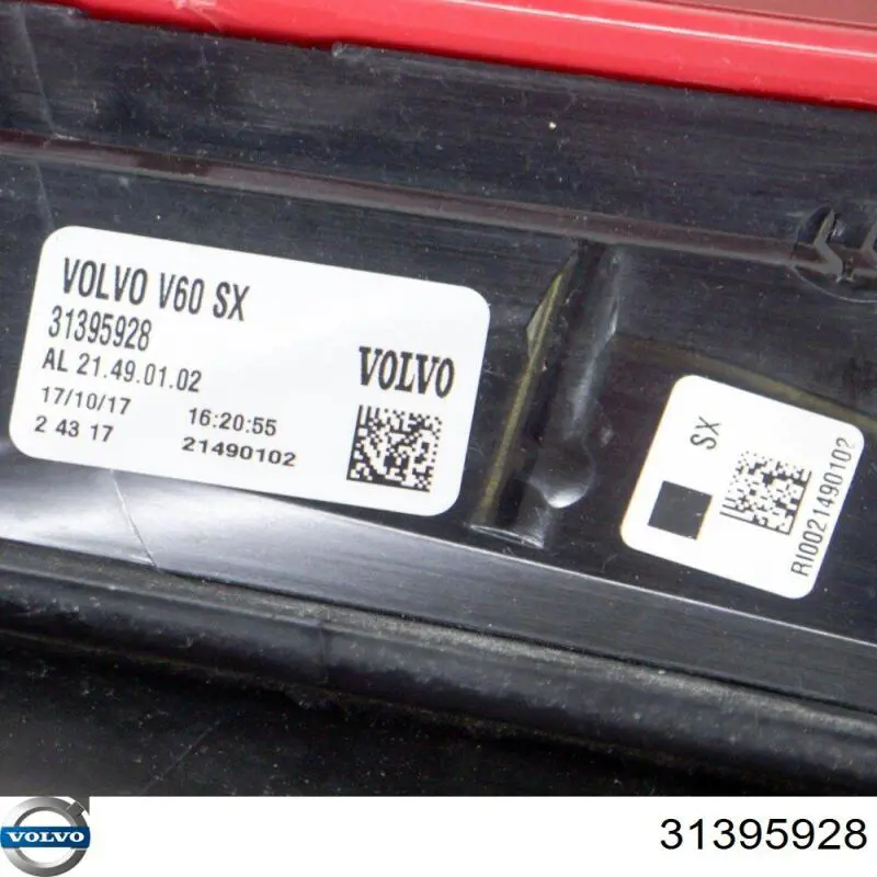 31395928 Volvo Lampa zespolona tylna lewa