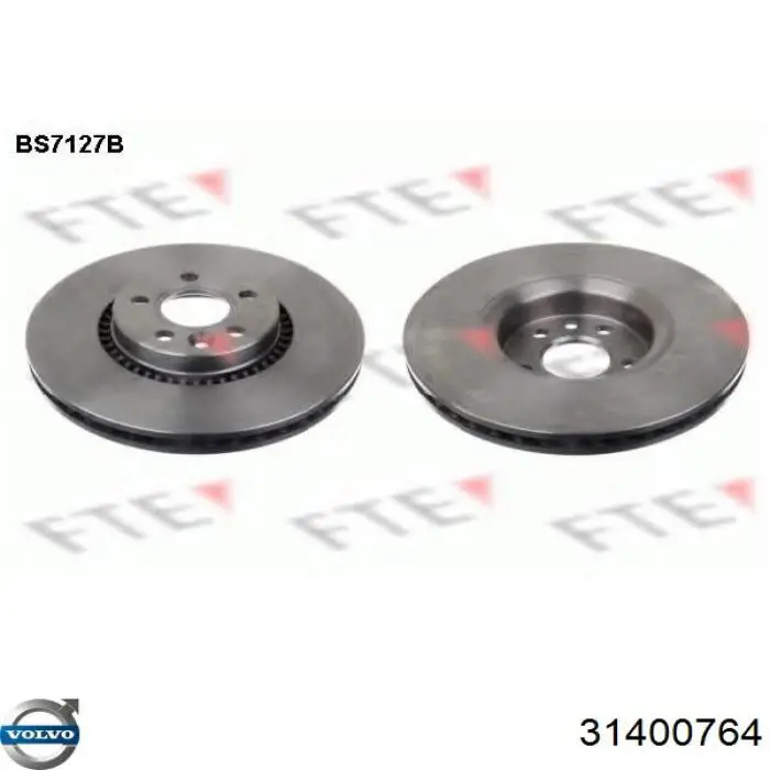 Do koszyka 31400764 Volvo Tarcza hamulcowa przednia