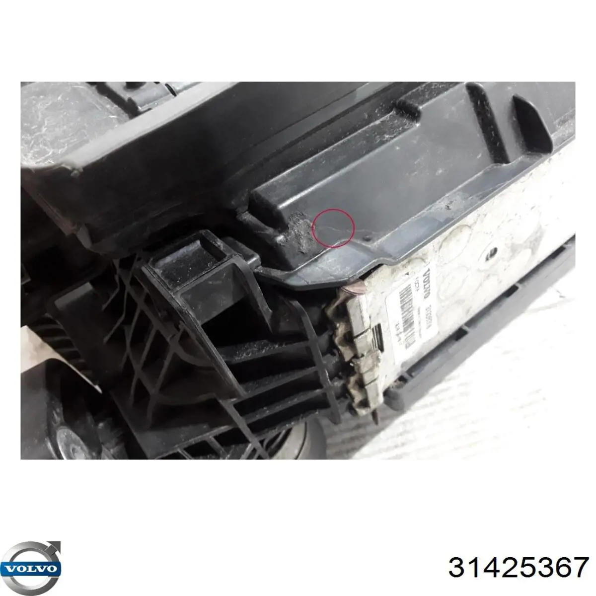 Do koszyka 31425367 Volvo Kierownica powietrza (deflektor) chłodnicy