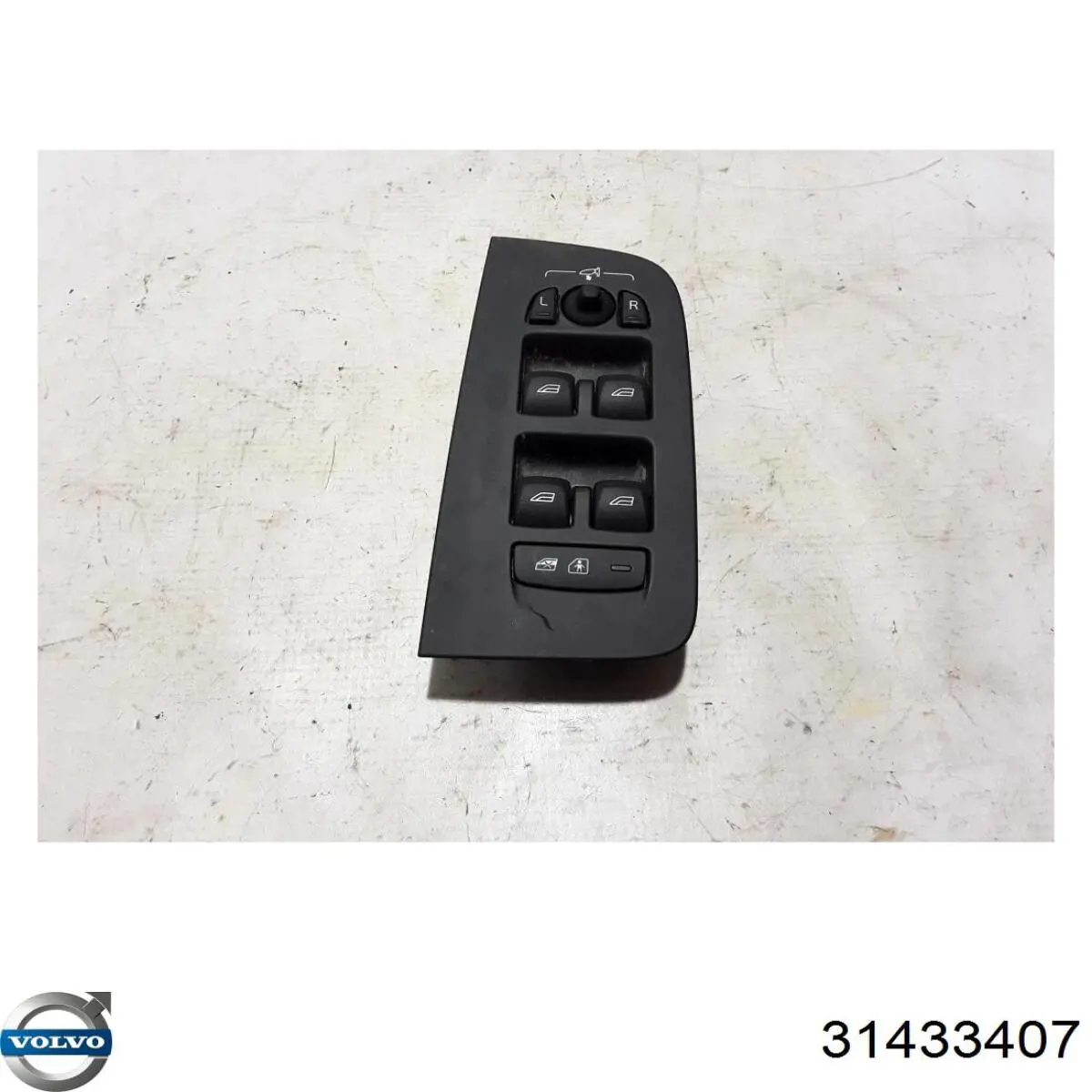 31433407 Volvo Panel przyciskowy sterowania podnośnikiem szyby przedni lewy