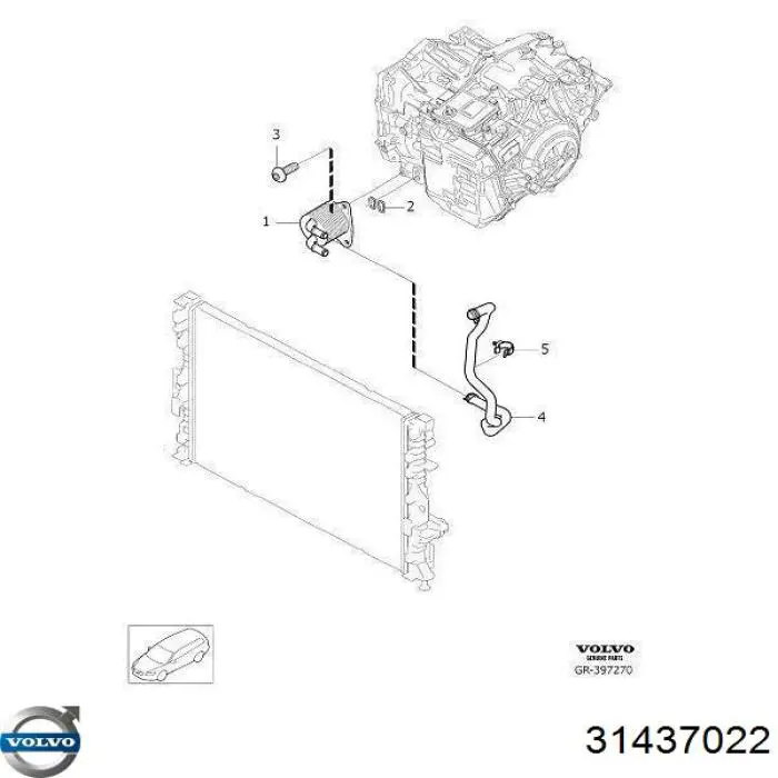 Chłodnica automatycznej/mechanicznej skrzyni biegów Volvo 31437022 cena, od 56,23 USD
