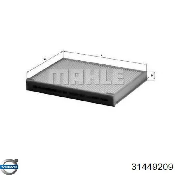 Filtr kabiny Volvo 31449209 cena, od 9,89 USD