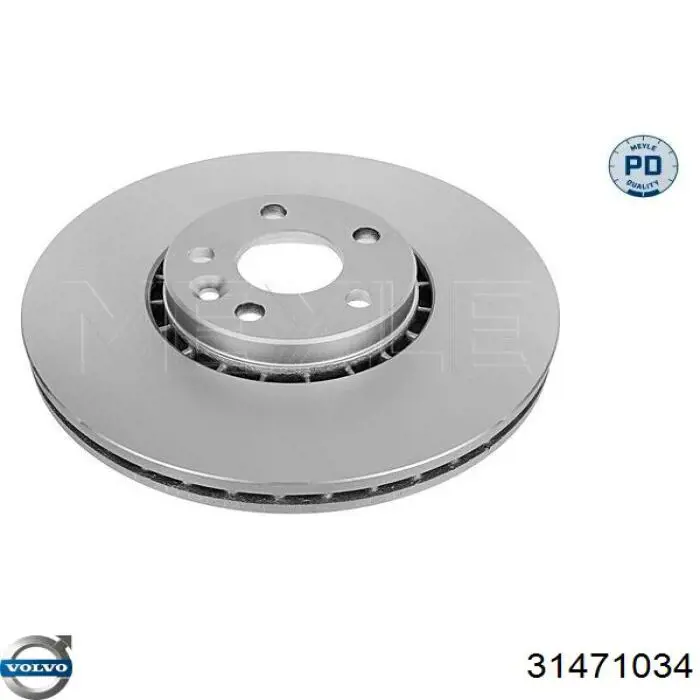 Do koszyka 31471034 Volvo Tarcza hamulcowa przednia