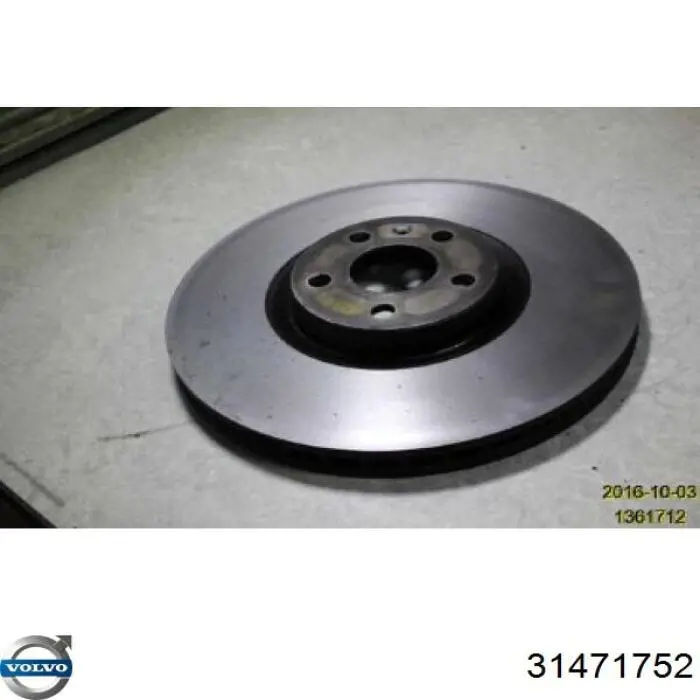 31471752 Volvo Tarcza hamulcowa przednia