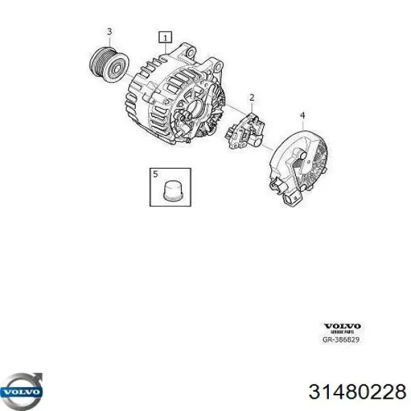 30644952 Volvo Koło pasowe alternatora