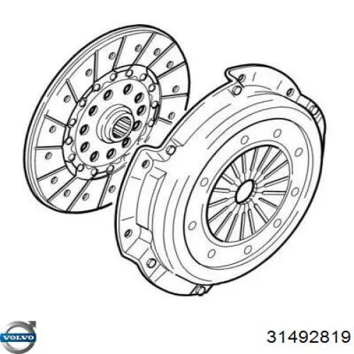 31492819 Volvo zestaw sprzęgła (3 części)