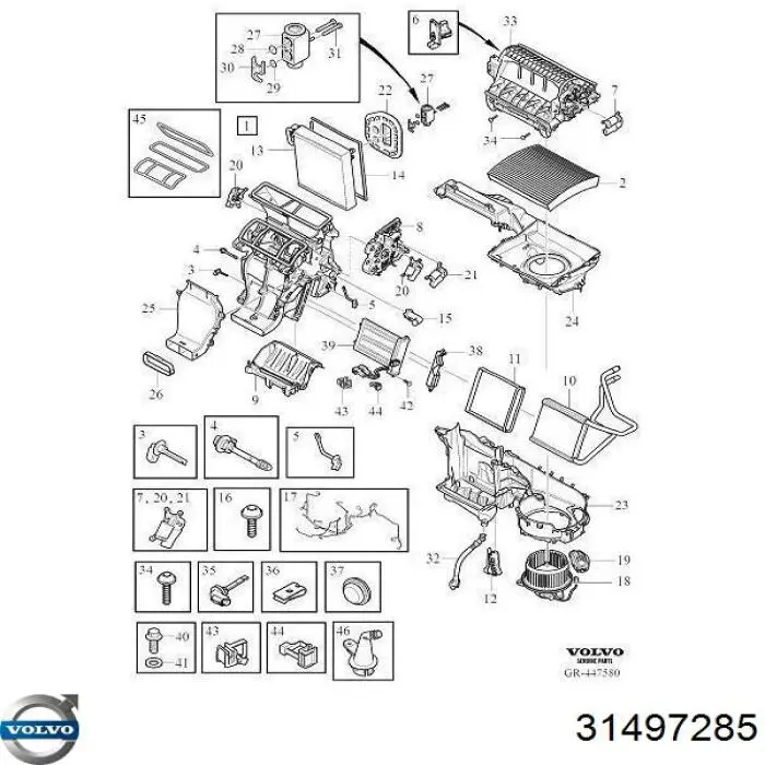 31497285 Volvo Filtr kabiny