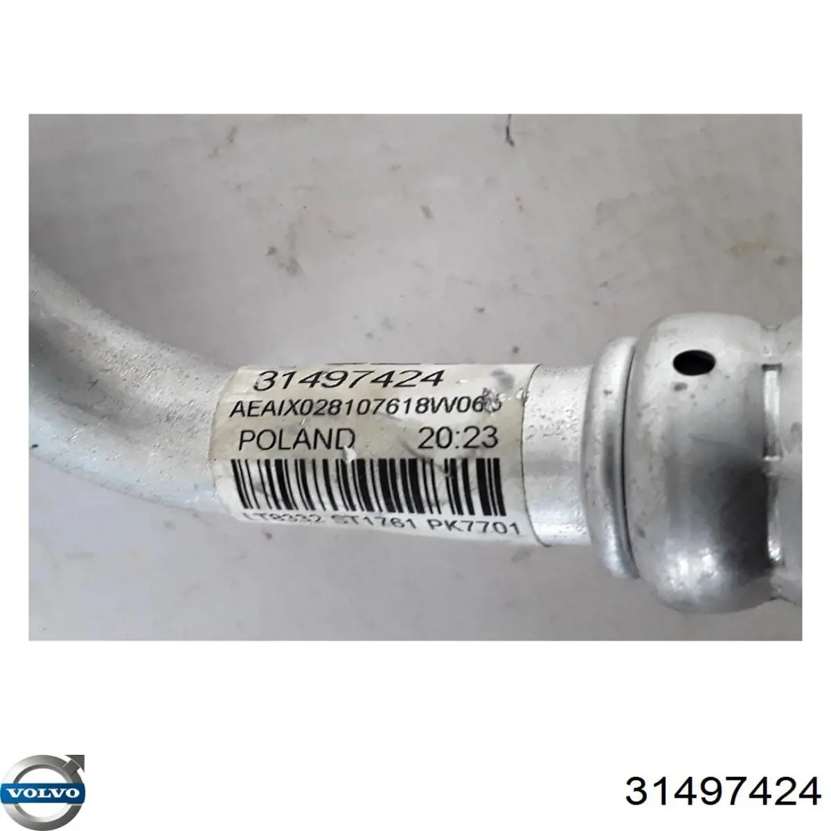 Przewód klimatyzacji, od tylnego parownika do sprężarki 31497424 Volvo