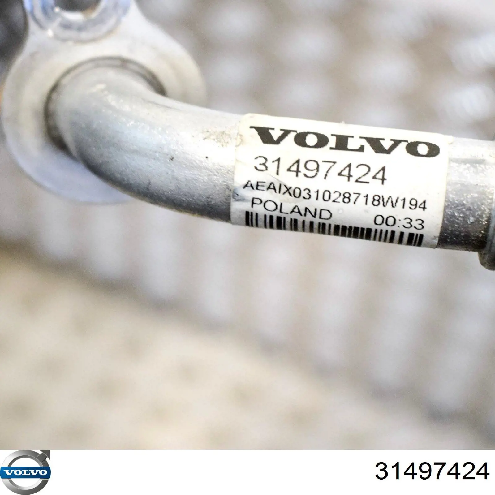 Przewód klimatyzacji, od tylnego parownika do sprężarki Volvo 31497424
