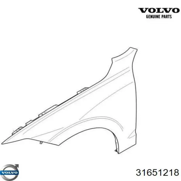 Błotnik przedni prawy 31651218 Volvo