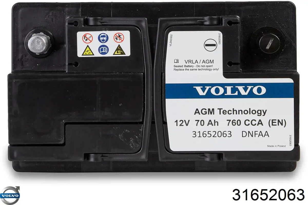 31652063 Volvo Bateria (akumulator)