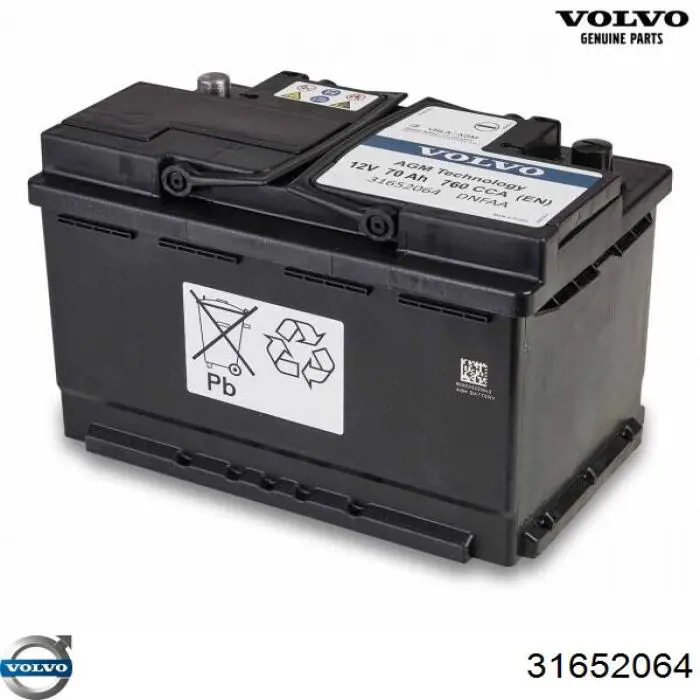 Do koszyka 31652064 Volvo Bateria (akumulator)