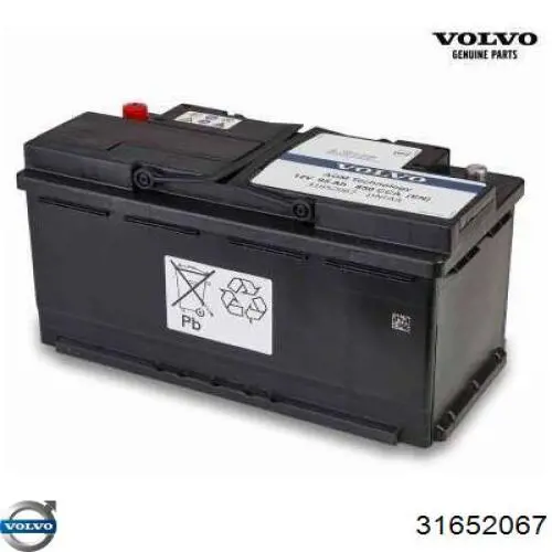 Bateria (akumulator) 31652067 Volvo