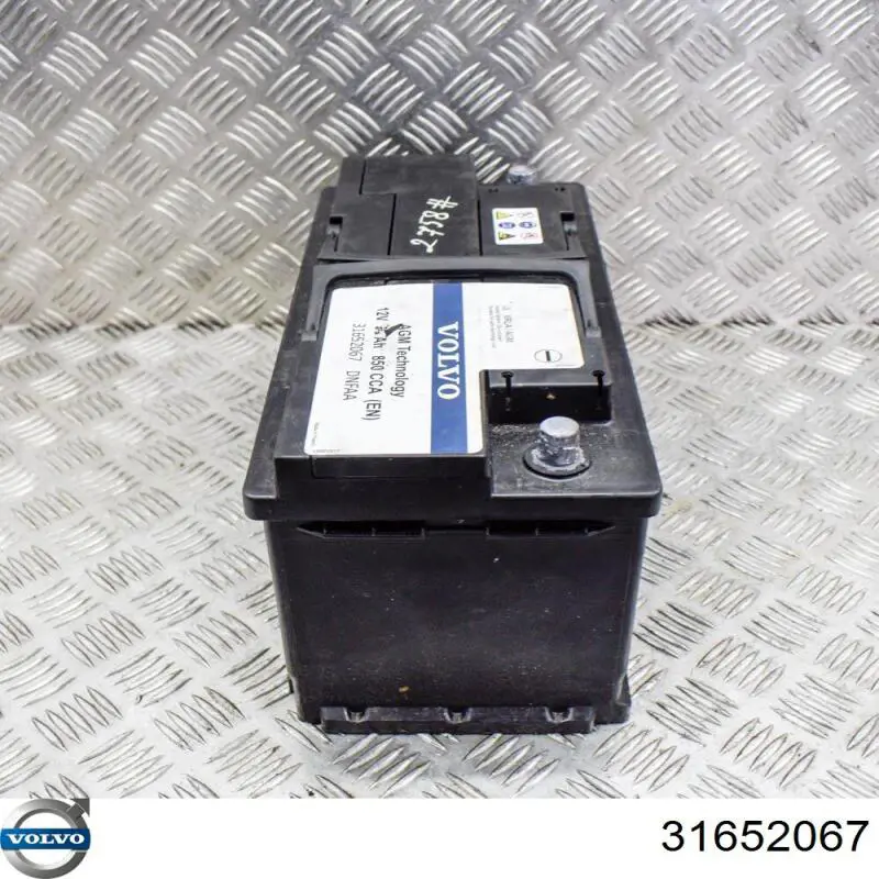 Do koszyka 31652067 Volvo Bateria (akumulator)